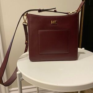 Michael Kors burgundy crossbody bag
